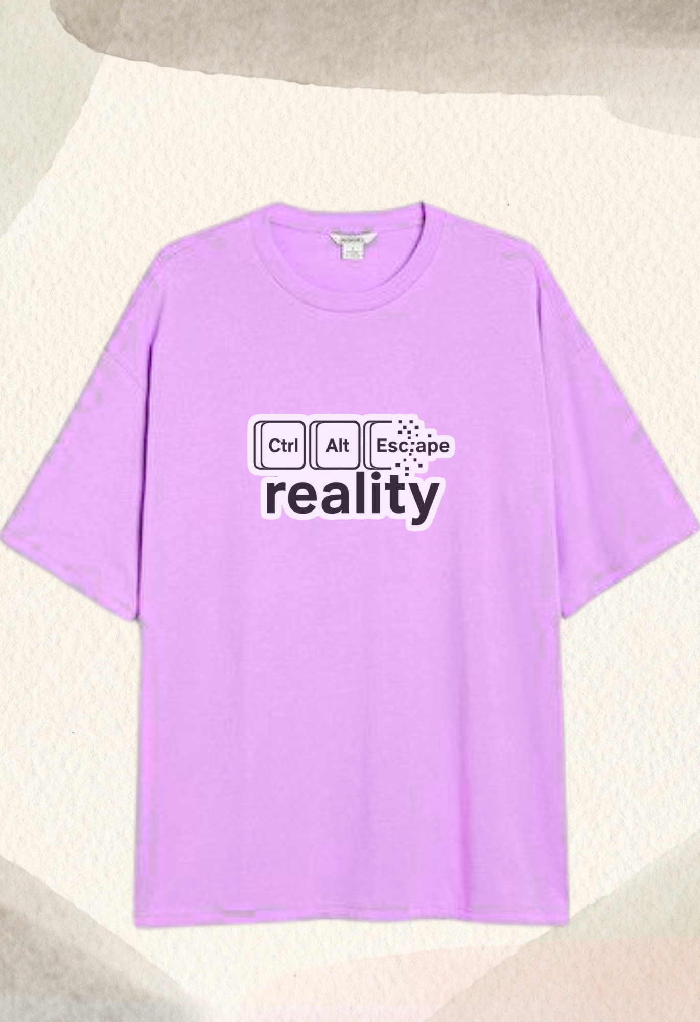 trendy escape reality funny oversized graphic t shirt for men - Forever TrendIn