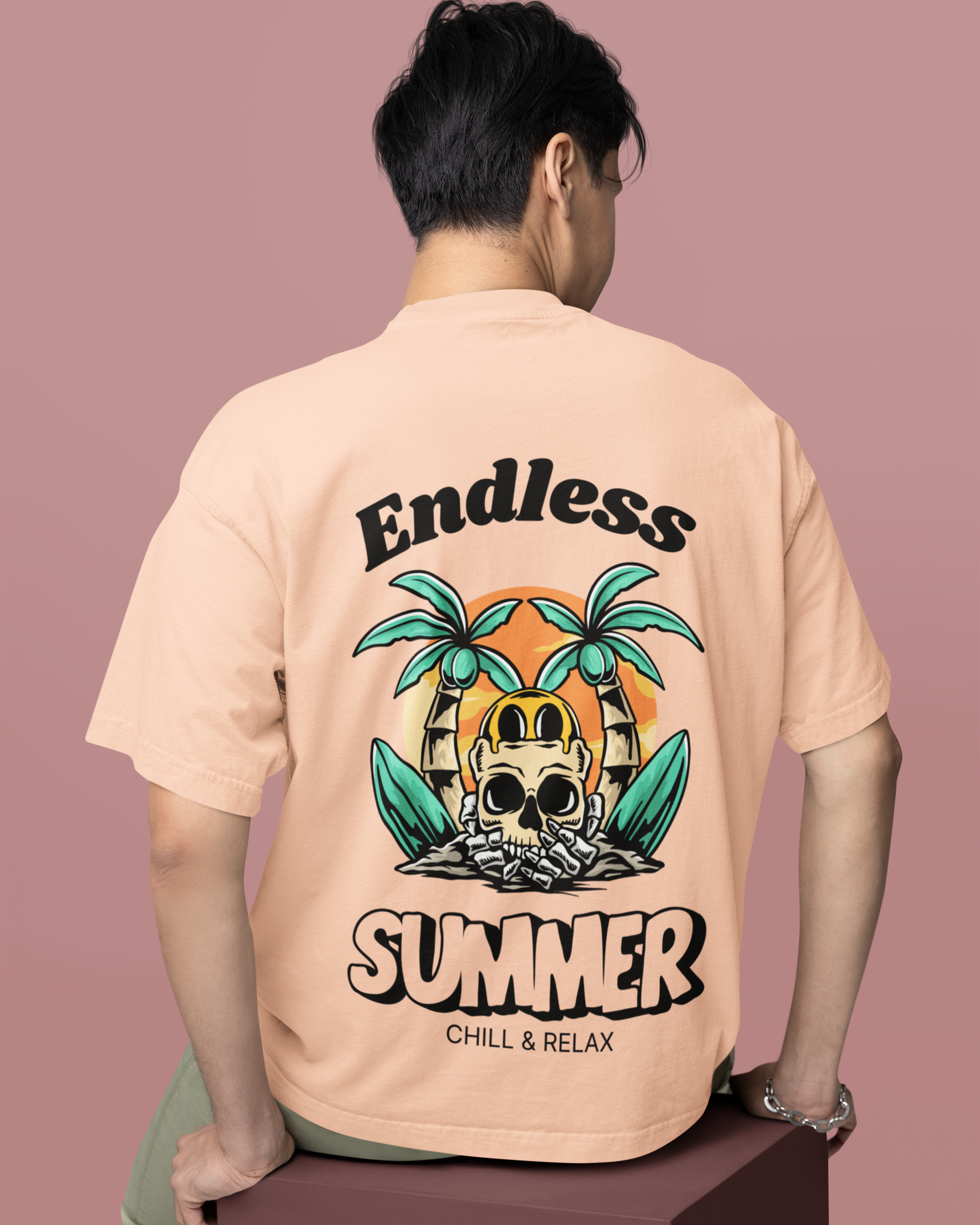 Trendy Endless Summer Streetwear Graphic Oversized T-shirt for men -Forever TrendIn