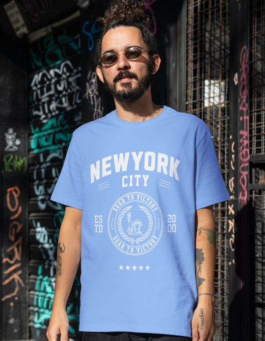 trendy new york city oversized graphic t shirt for men - Forever TrendIn