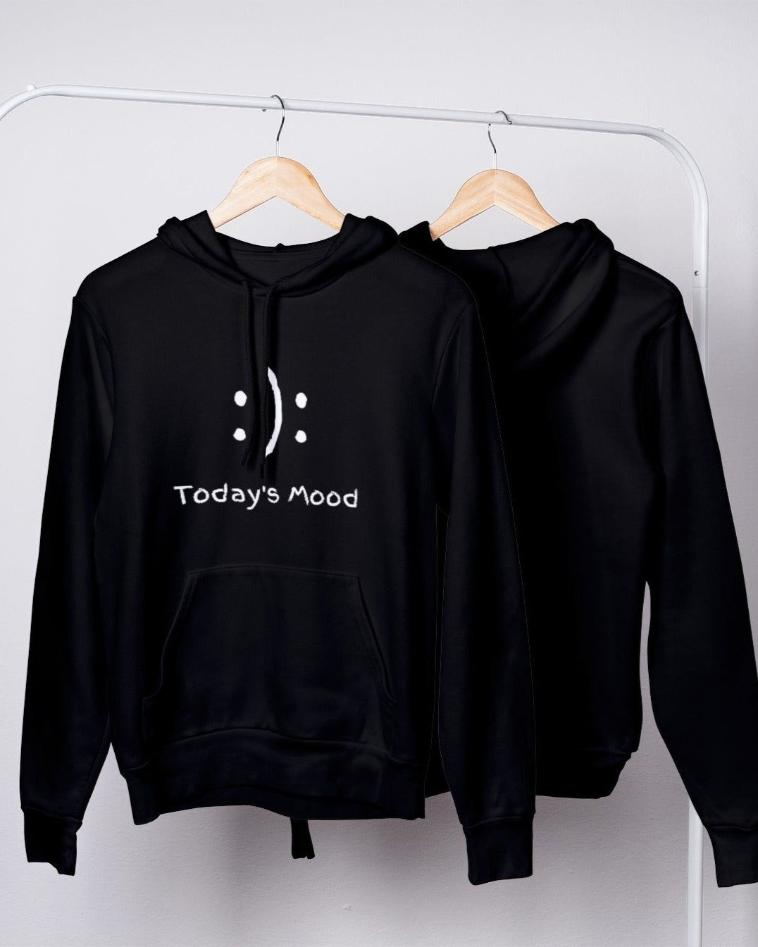 trendy today's mood smiley graphic hoodie for men and women - Forever TrendIn