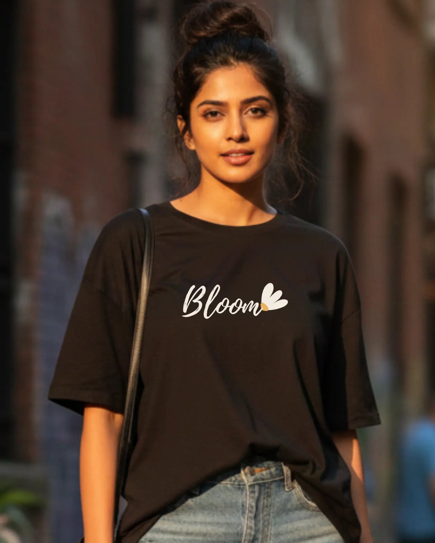 Trendy Bloom and Grow Flower Graphic Oversized T-shirt for women - Forever TrendIn