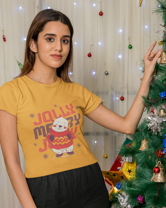 trendy Cute Bear Christmas Graphic T-Shirt for women - Forever TrendIn