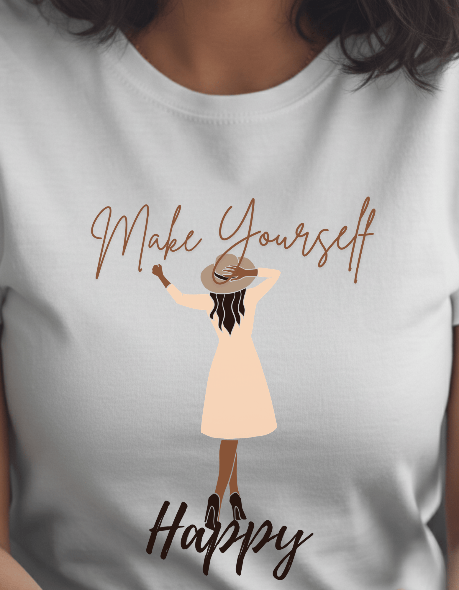 Trendy Make Yourself Happy Self love Graphic T-Shirt for women - Forever TrendIn