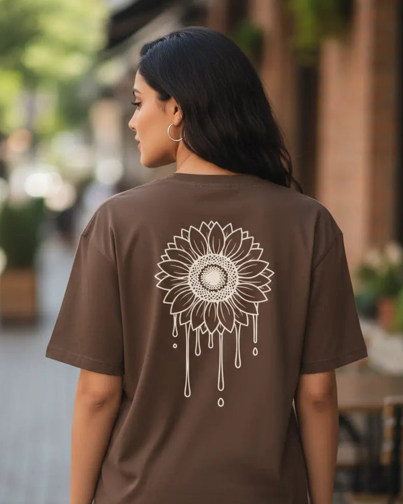 Trendy Bloom self love Floral Flower Oversized graphic t-shirt for women -  Forever TrendIn