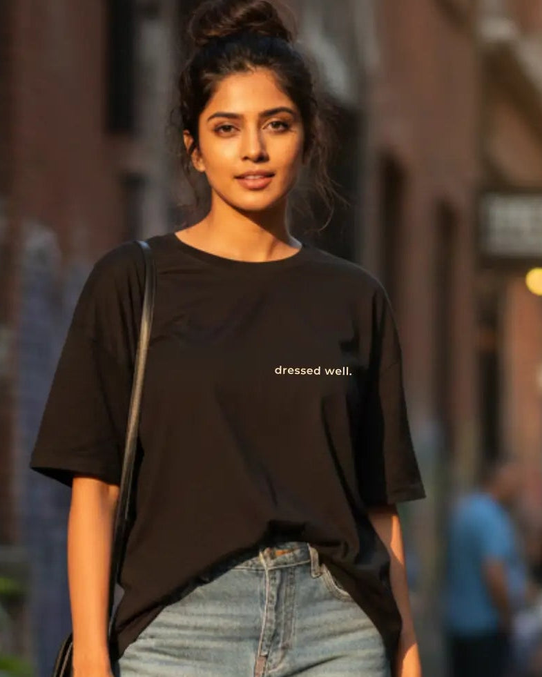trendy dressed well bold statement oversized graphic t-shirt for women - Forever TrendIn