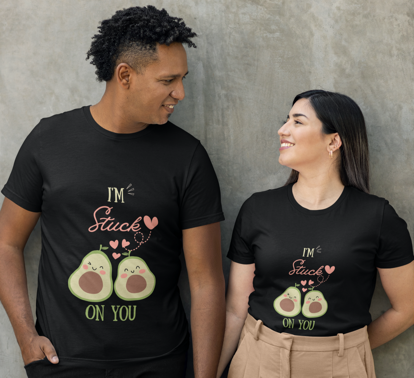 Men's Cute Avocado Valentine Couple T-shirt