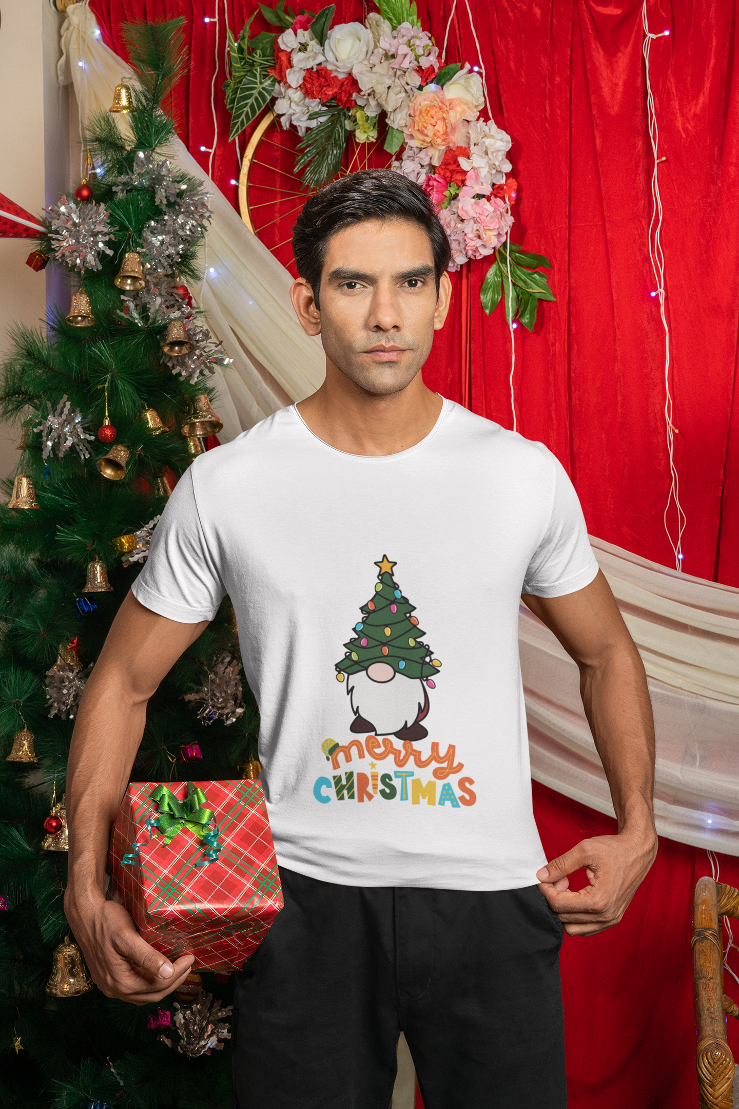 Men's Cute Gnome Christmas T shirt