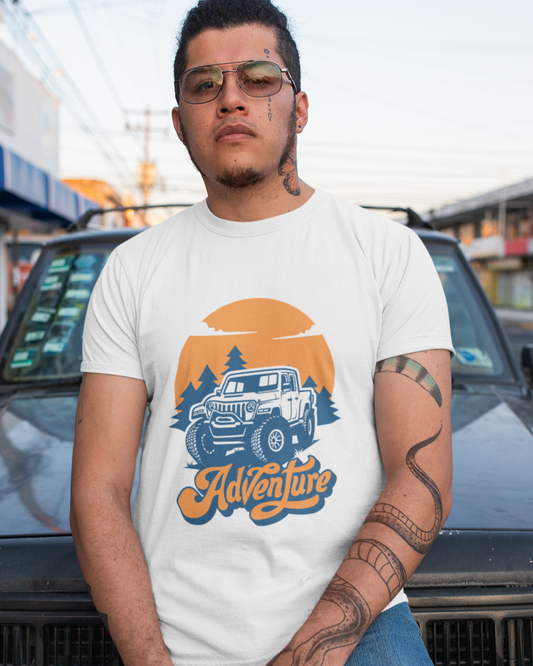 trendy adventure retro sunset graphic t shirt for men - Forever TrendIn