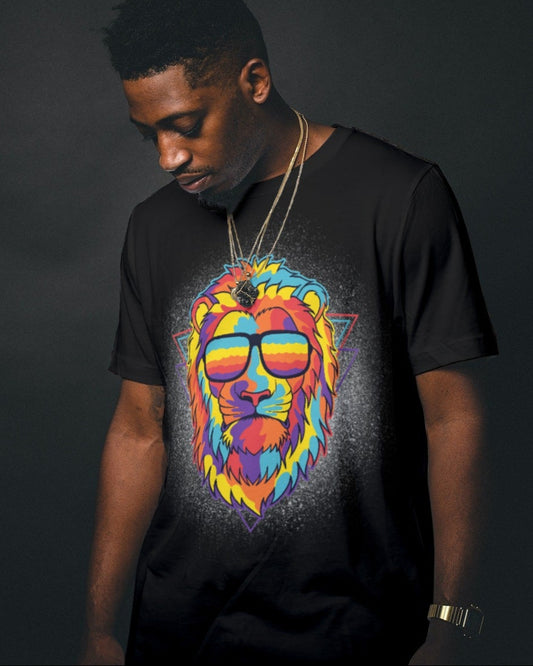 trendy colorful lion king graphic t shirt for men- Forever TrendIn