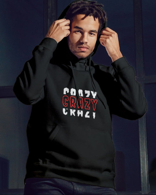 trendy crazy typography graphic hoodie for men - Forever TrendIn