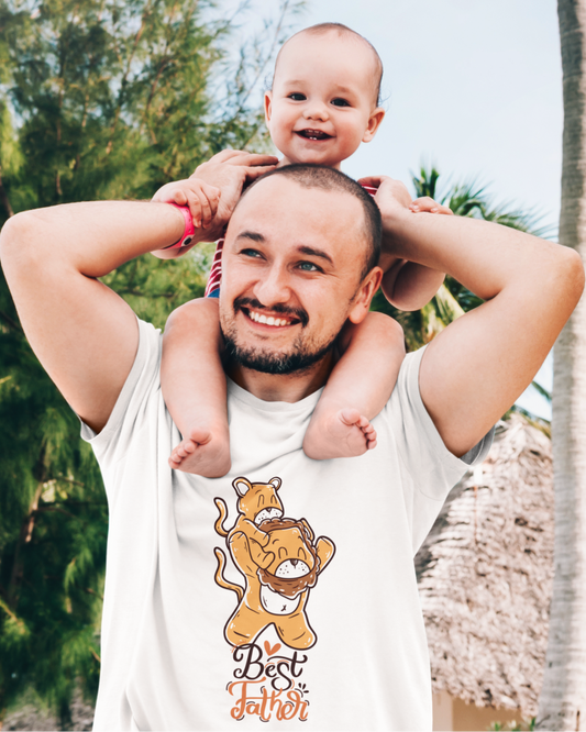 trendy cute lion and cub best father graphic t shirt for men - Forever TrendIn