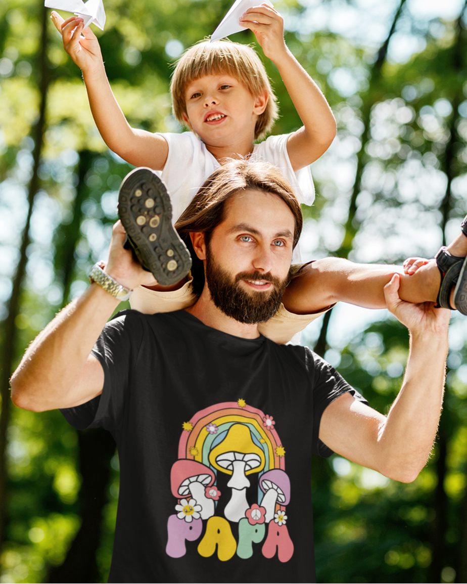 trendy papa retro graphic t shirt for men - Forever TrendIn