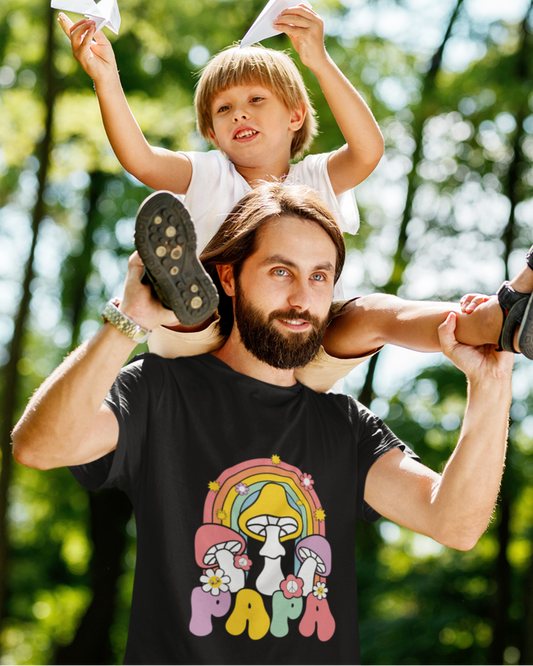 trendy papa retro graphic t shirt for men - Forever TrendIn
