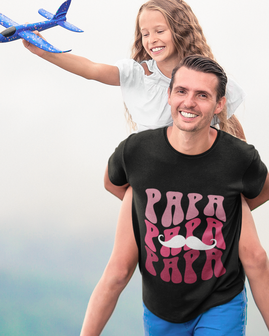 trendy papa typography graphic t shirt for men - Forever TrendIn