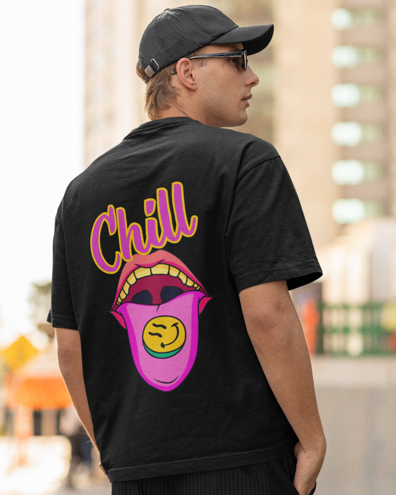 trendy quirky chill retro oversized graphic t shirt for men - Forever TrendIn
