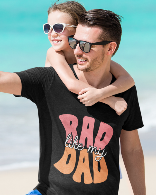 trendy rad like my dad typography graphic t shirt for men - Forever TrendIn