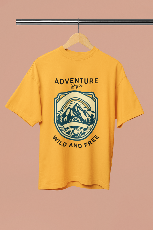 Adventure Begin - Wild and Free Oversized T-shirt