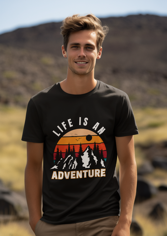 Men's Life is an Adventure Travel T-shirt