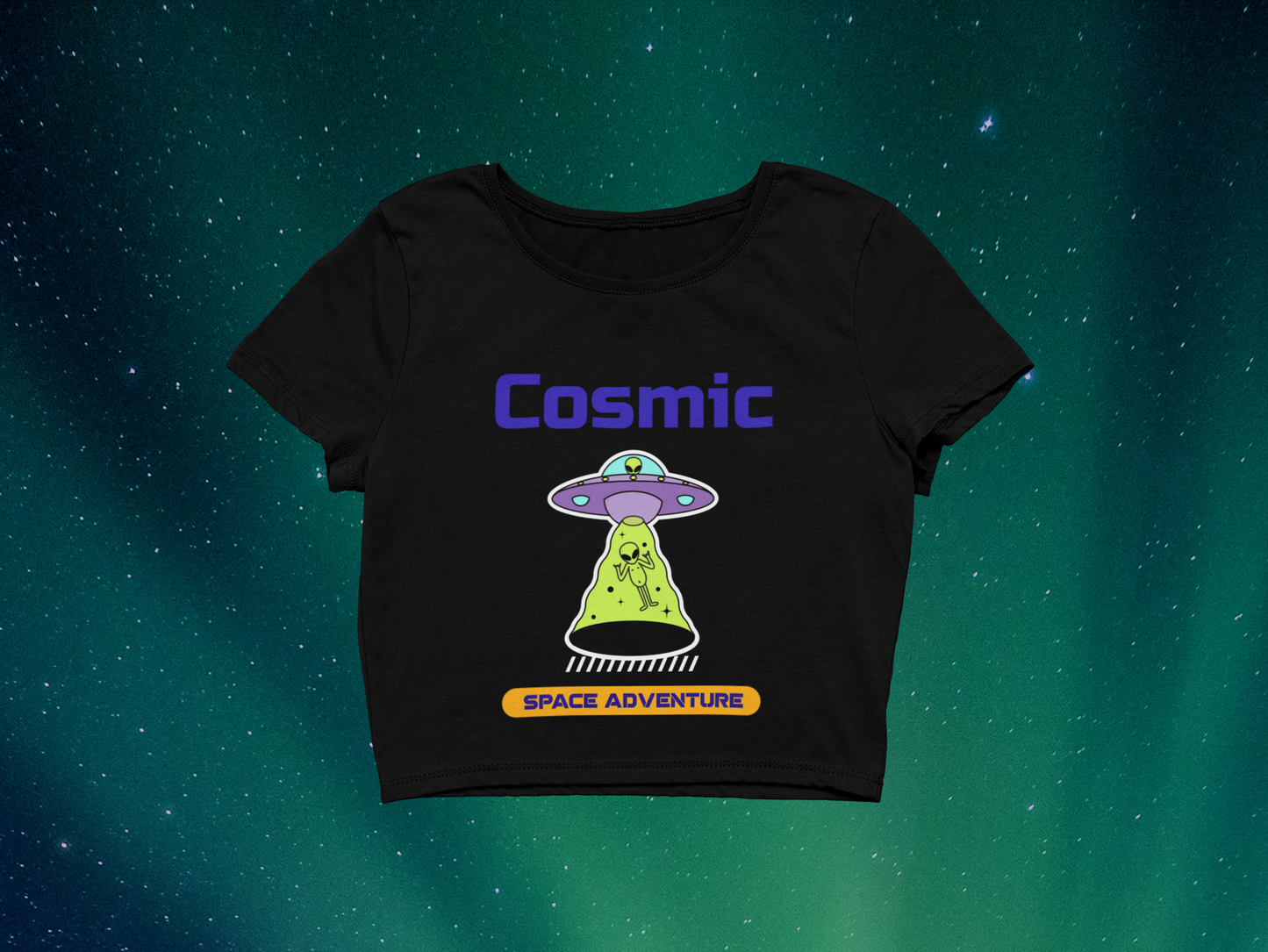 Women's Cosmic Space Adventure Crop Top