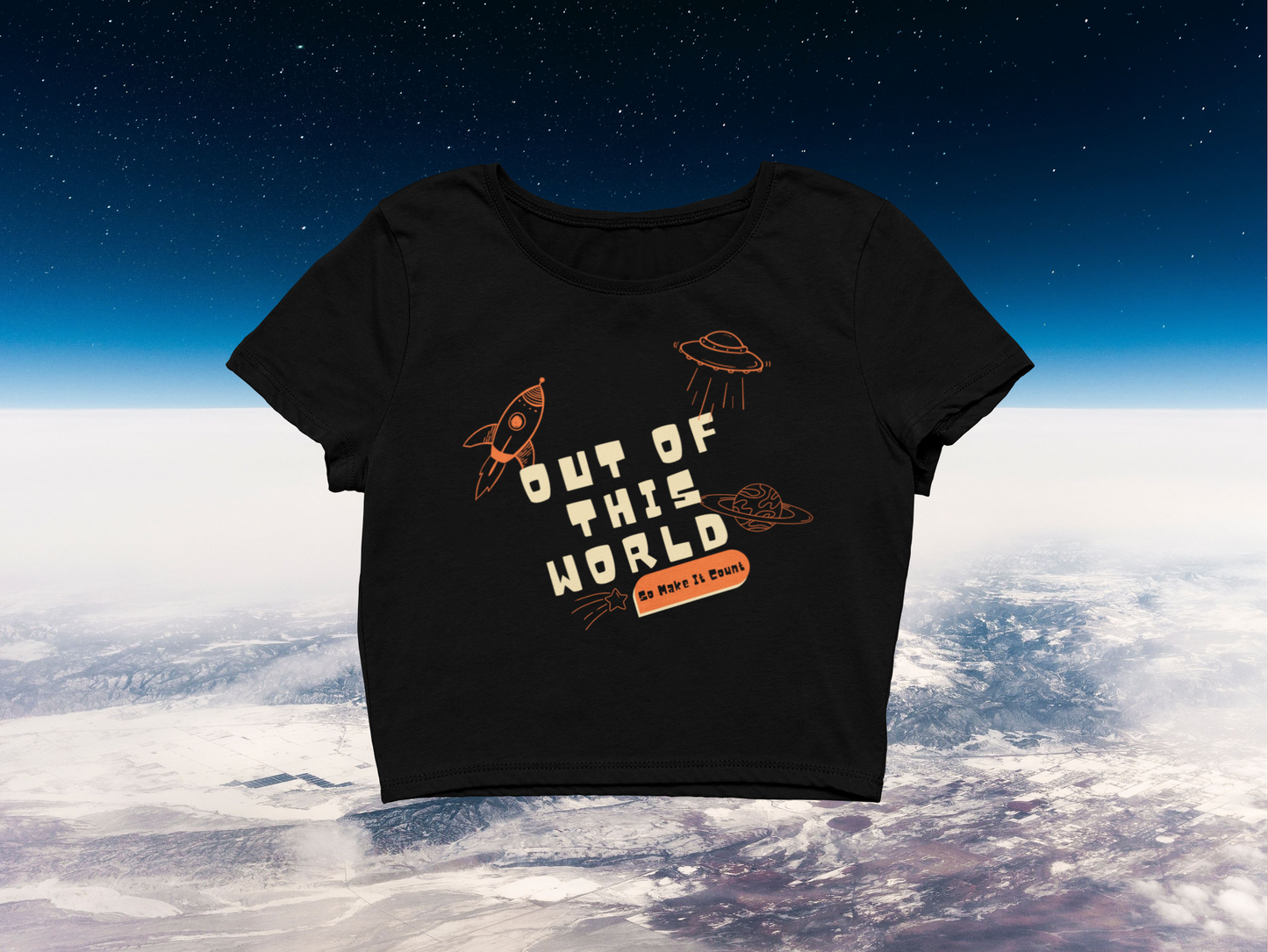 Women's Out of this World - Space Adventure Crop Top