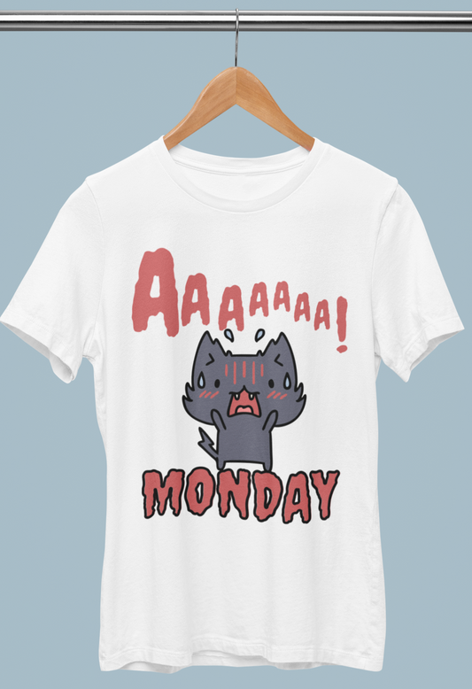 trendy funny Monday cat lover graphic t shirt for men & women - Forever TrendIn