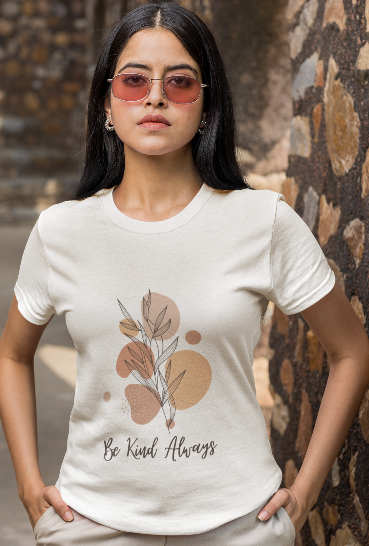 trendy be kind always abstract minimalist graphic t shirt for women - Forever TrendIn