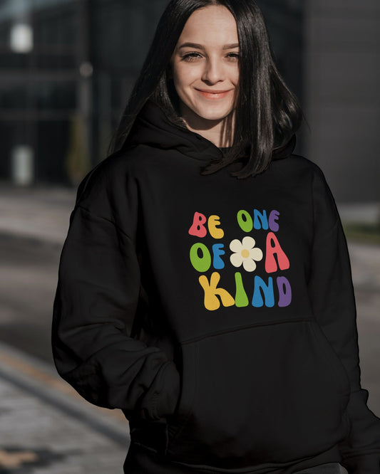 trendy be one of a kind retro graphic hoodie for women - Forever TrendIn