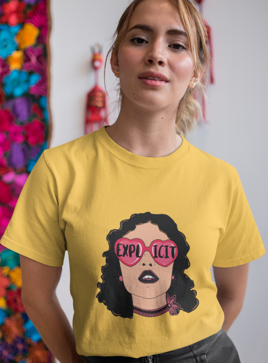 trendy explicit retro graphic t shirt for women - Forever TrendIn