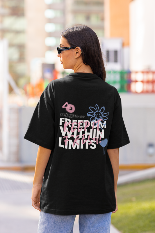 trendy freedom oversized graphic t shirt for women - Forever TrendIn