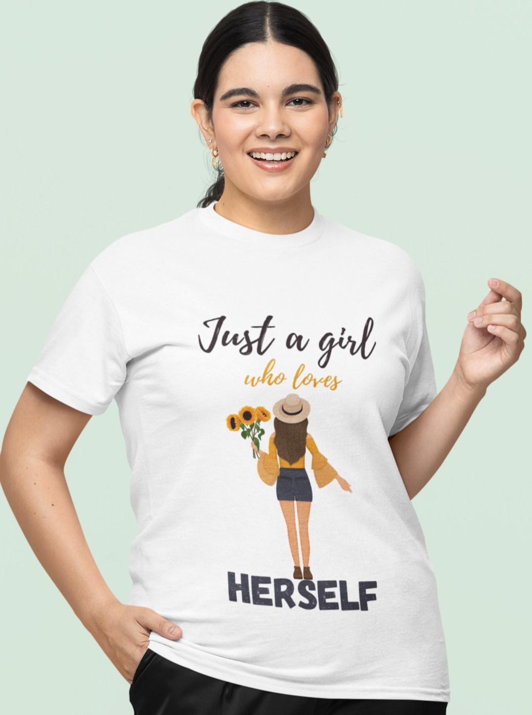 trendy self love graphic t shirt for women-Forever TrendIn