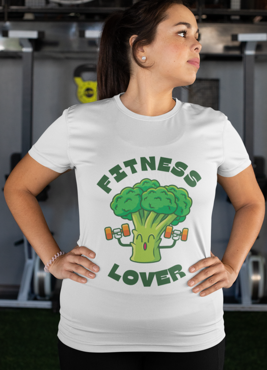 trendy Cute Broccoli Fitness Lover graphic T-shirt for women - Forever TrendIn