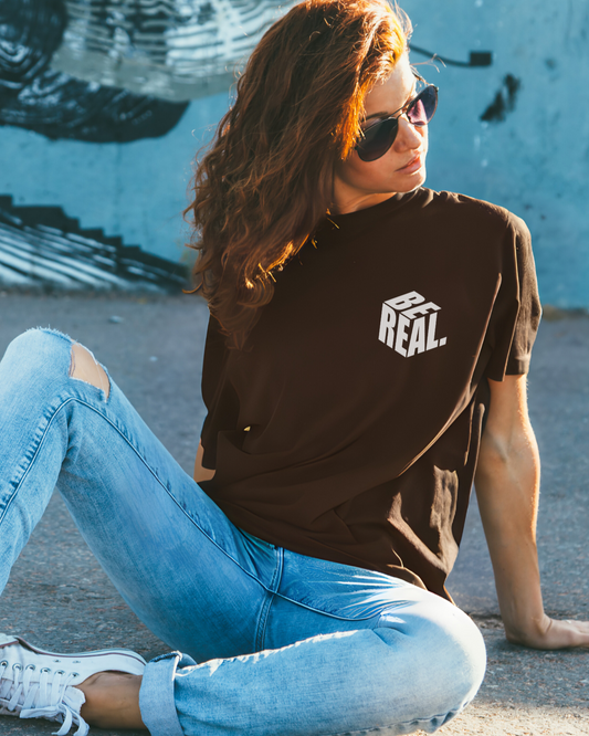 trendy be real oversized graphic t shirt for women - Forever TrendIn