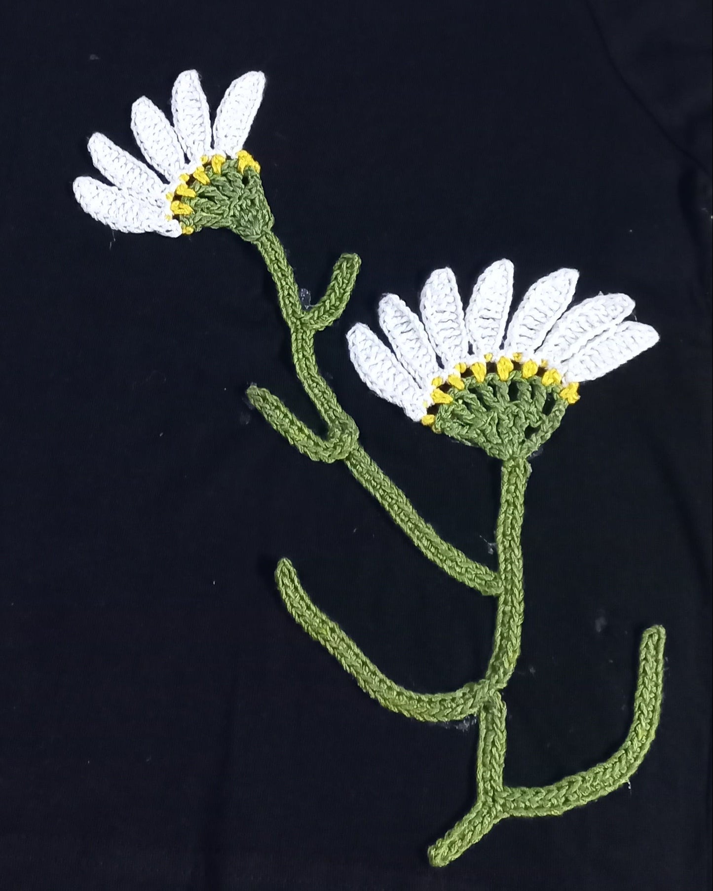 trendy cute floral flowers crochet handmade crop top for women