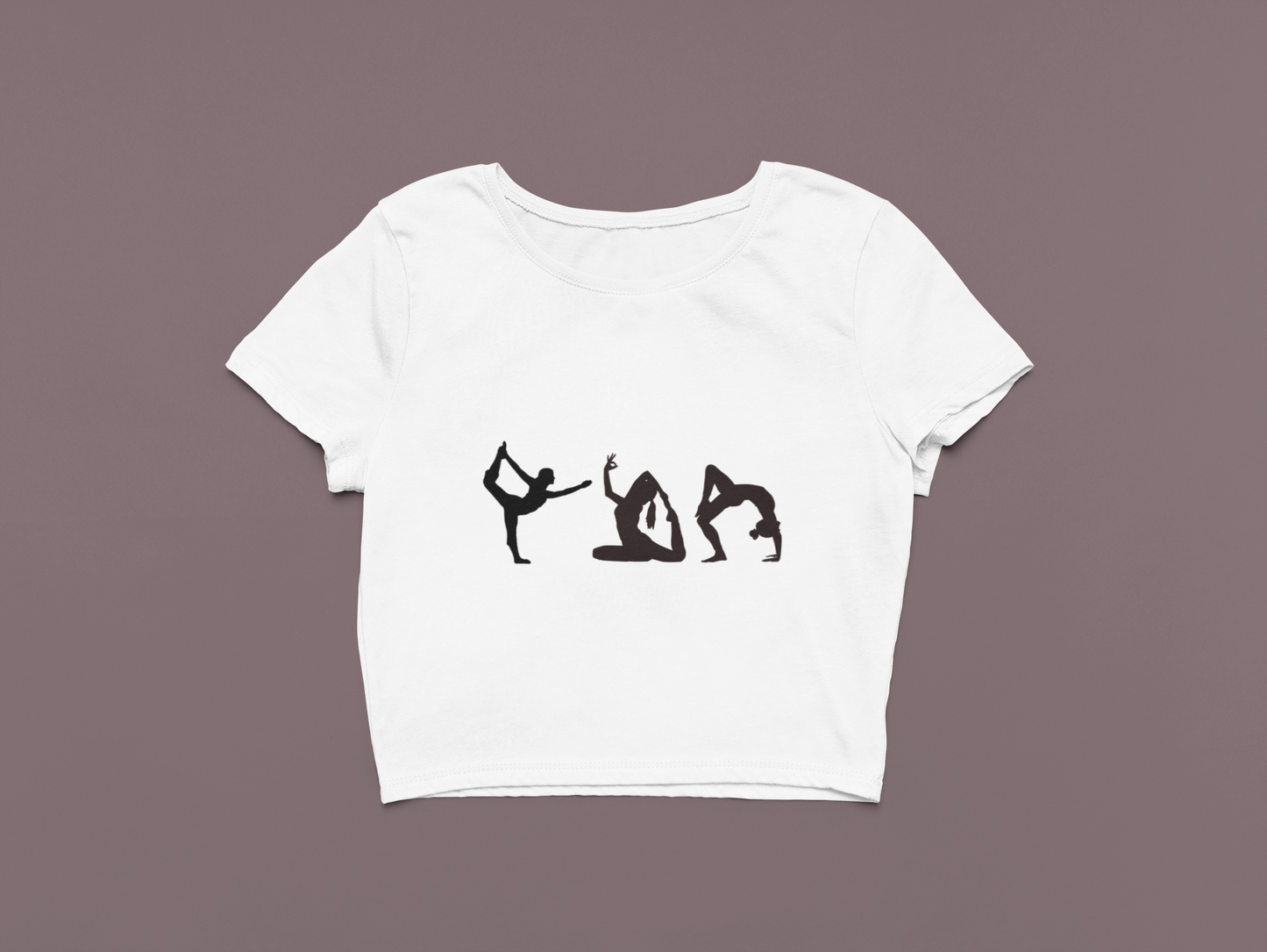 trendy yoga asana graphic crop top for women - Forever TrendIn